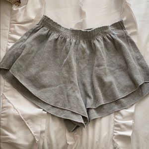Grey Thermal Brandy Melville shorts one size